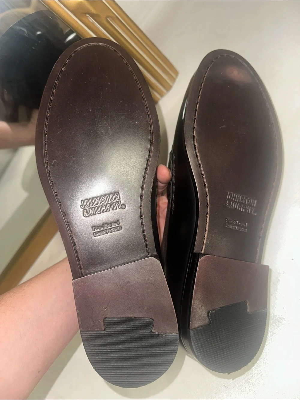 Johnston & Murphy Black Leather Penny Loafers Men’s Size 8 NWOT